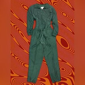 90s Vintage Silk Jumpsuit | Size Large